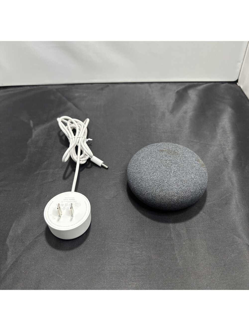 Google Nest Mini (2nd Gen) Smart Speaker Charcoal - Tested With Power Cord H2C